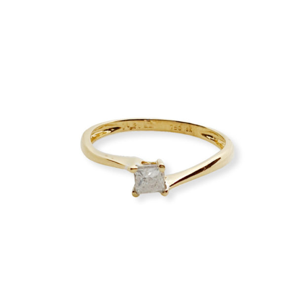 Anillo Diamante Cuadrado