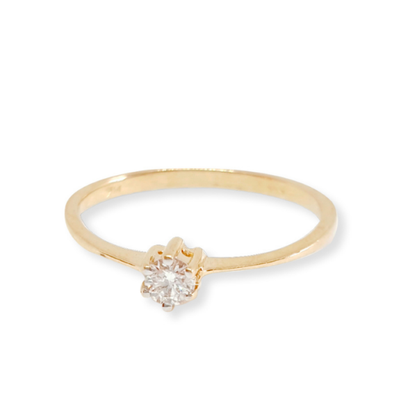 Anillo solitario 6P