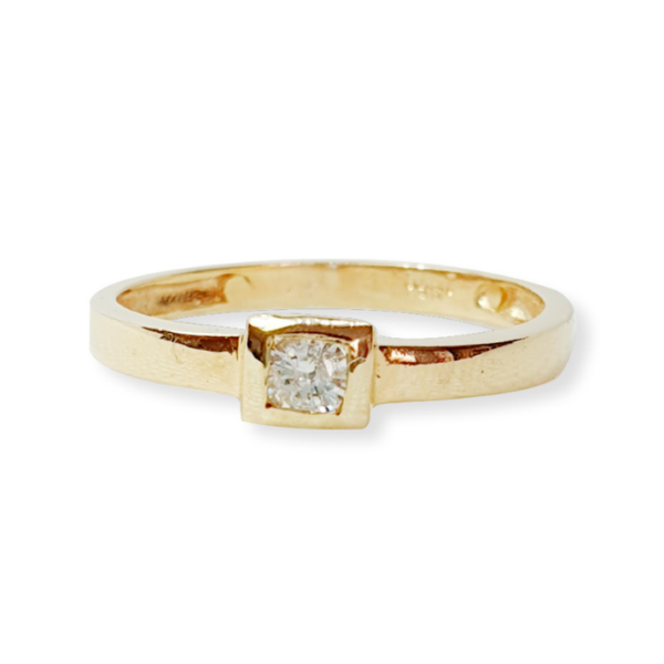 Anillo Engaste Cuadrado