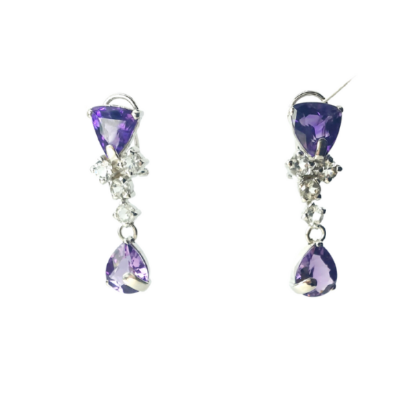 Aretes de Amatista y Zircón
