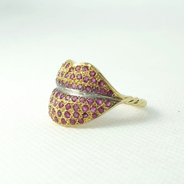 Anillo labios de Rubí