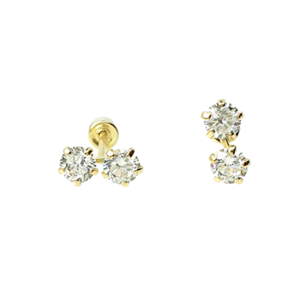 Aretes Zafiro blanco