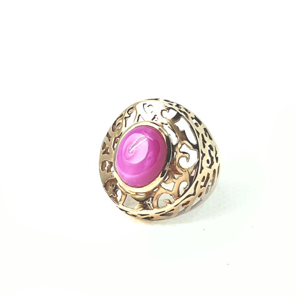 anillo Cabuchón de Rubí