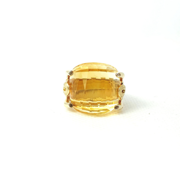 Anillo Topacio de Brillantes