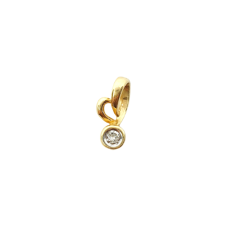 Dije oro doble Loop y Diamantes