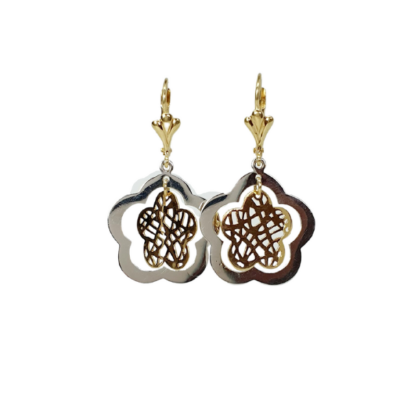 Aretes colgantes flor